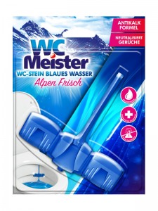 WC Meister Alpen Frisch - ein WC-Einhänger, der das Wasser färbt