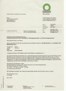 Die Produkte von Clovin Germany erfüllen die geltenden gesetzlichen Regelungen